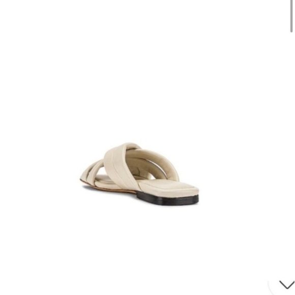 Anine Bing Eve Cream Padded Slide Sandals - Picture 3 of 11